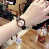 Buy Shop Movado Bold Rose Gold Dial Brown Leather Strap Watch For Women - 3600438 USA Online