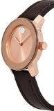 Buy Shop Movado Bold Rose Gold Dial Brown Leather Strap Watch For Women - 3600438 USA Online