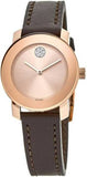 Buy Shop Movado Bold Rose Gold Dial Brown Leather Strap Watch For Women - 3600438 USA Online