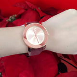 Buy Shop Movado Bold Rose Gold Dial Red Leather Strap Watch for Women - 3600447 USA Online
