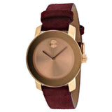 Buy Shop Movado Bold Rose Gold Dial Red Leather Strap Watch for Women - 3600447 USA Online