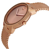 Buy Shop Movado Bold Rose Gold Dial Rose Gold Mesh Bracelet Watch For Women - 3600243 USA Online