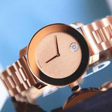 Buy Shop Movado Bold Rose Gold Dial Rose Gold Steel Strap Watch For Women - 3600335 USA Online