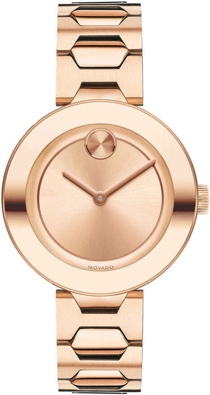 Buy Shop Movado Bold Rose Gold Dial Rose Gold Steel Strap Watch for Women - 3600387 USA Online