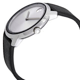 Buy Shop Movado Bold Silver Dial Black Leather Strap Watch For Men - 3600468 USA Online