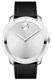 Buy Shop Movado Bold Silver Dial Black Leather Strap Watch For Men - 3600468 USA Online