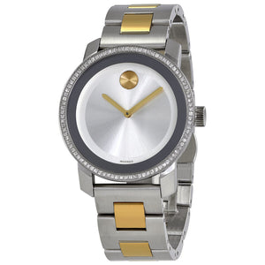 Buy Shop Movado Bold Diamonds Silver Dial Two Tone Steel Strap Watch for Women - 3600451 USA Online