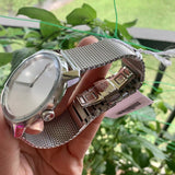 Buy Shop Movado Bold Silver Dial Silver Mesh Bracelet Watch For Men - 3600260 USA Online
