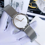 Buy Shop Movado Bold Silver Dial Silver Mesh Bracelet Watch For Men - 3600260 USA Online