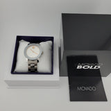Buy Shop Movado Bold Silver Dial Silver Steel Strap Watch For Women - 3600084 USA Online