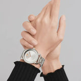 Buy Shop Movado Bold Silver Dial Silver Steel Strap Watch For Women - 3600084 USA Online