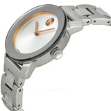 Buy Shop Movado Bold Silver Dial Silver Steel Strap Watch For Women - 3600084 USA Online