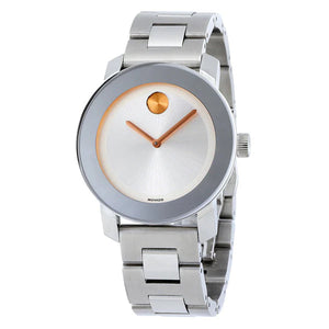 Buy Shop Movado Bold Silver Dial Silver Steel Strap Watch For Women - 3600084 USA Online