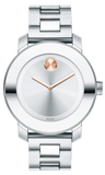 Buy Shop Movado Bold Silver Dial Silver Steel Strap Watch For Women - 3600084 USA Online