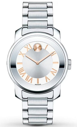 Buy Shop Movado Bold Silver Dial Silver Steel Strap Watch for Women - 3600244 USA Online
