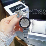 Buy Shop Movado Bold Silver Dial Silver Steel Strap Watch For Women - 3600567 USA Online