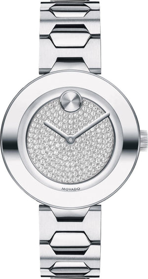 Buy Shop Movado Bold Silver Dial Silver Steel Strap Watch For Women - 3600567 USA Online