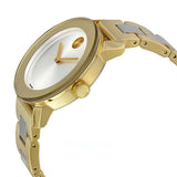 Buy Shop Movado Bold Silver Dial Two Tone Steel Strap Watch for Women - 3600129 USA Online