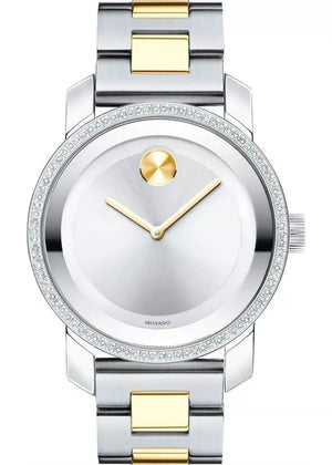 Buy Shop Movado Bold Diamonds Silver Dial Two Tone Steel Strap Watch for Women - 3600451 USA Online