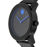 Buy Shop Movado Bold TR90 Black Dial Black Leather Strap Watch For Men - 3600307 USA Online