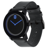 Buy Shop Movado Bold TR90 Black Dial Black Leather Strap Watch For Men - 3600307 USA Online