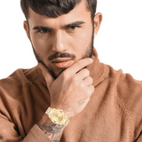 Buy Shop Movado Bold Verso Gold Dial Gold Steel Strap Watch for Men - 3600861 USA Online