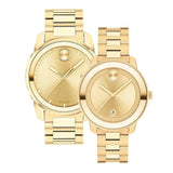 Buy Shop Movado Bold Verso Gold Dial Gold Steel Strap Watch for Men - 3600861 USA Online