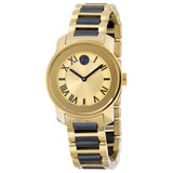 Buy Shop Movado Bold Yellow Gold Dial Two Tone Steel Strap Watch for Women - 3600355 USA Online