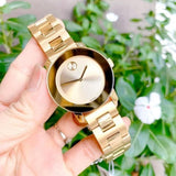 Buy Shop Movado Bold Yellow Gold Dial Yellow Gold Steel Strap Watch For Women - 3600085 USA Online
