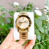 Buy Shop Movado Bold Yellow Gold Dial Yellow Gold Steel Strap Watch For Women - 3600085 USA Online