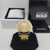 Buy Shop Movado Bold Yellow Gold Dial Yellow Gold Steel Strap Watch For Women - 3600085 USA Online