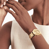 Buy Shop Movado Bold Yellow Gold Dial Yellow Gold Steel Strap Watch For Women - 3600085 USA Online