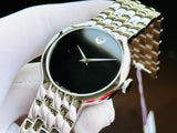 Buy Shop Movado Classic Quartz Black Dial Silver Steel Strap Watch for Men - 0606337 USA Online