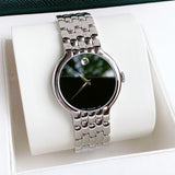 Buy Shop Movado Classic Quartz Black Dial Silver Steel Strap Watch for Men - 0606337 USA Online