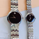 Buy Shop Movado Classic Quartz Black Dial Silver Steel Strap Watch for Men - 0606337 USA Online
