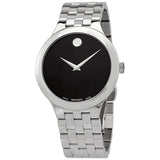 Buy Shop Movado Classic Quartz Black Dial Silver Steel Strap Watch for Men - 0606337 USA Online