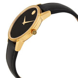 Buy Shop Movado Museum Black Dial Black Leather Strap Watch For Men - 606876 USA Online