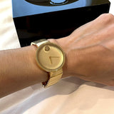 Buy Shop Movado Edge Gold Dial Gold Steel Strap Watch for Women - 3680014 USA Online