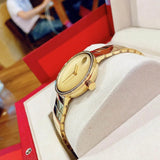 Buy Shop Movado Edge Gold Dial Gold Steel Strap Watch for Women - 3680014 USA Online