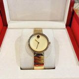 Buy Shop Movado Edge Gold Dial Gold Steel Strap Watch for Women - 3680014 USA Online