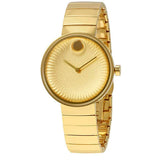 Buy Shop Movado Edge Gold Dial Gold Steel Strap Watch for Women - 3680014 USA Online