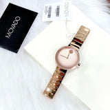 Buy Shop Movado Edge Rose Gold Dial Rose Gold Steel Strap Watch for Women - 3680013 USA Online
