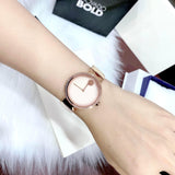 Buy Shop Movado Edge Rose Gold Dial Rose Gold Steel Strap Watch for Women - 3680013 USA Online
