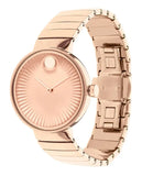 Buy Shop Movado Edge Rose Gold Dial Rose Gold Steel Strap Watch for Women - 3680013 USA Online
