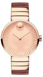 Buy Shop Movado Edge Rose Gold Dial Rose Gold Steel Strap Watch for Women - 3680013 USA Online