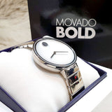 Buy Shop Movado Edge Silver Dial Silver Steel Strap Watch for Women - 3680012 USA Online