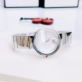 Buy Shop Movado Edge Silver Dial Silver Steel Strap Watch for Women - 3680012 USA Online
