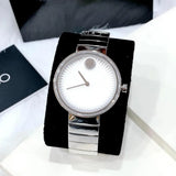 Buy Shop Movado Edge Silver Dial Silver Steel Strap Watch for Women - 3680012 USA Online