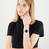 Buy Shop Movado Esperanza 28mm Black Dial Silver Steel Strap Watch For Women - 0607051 USA Online