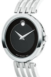 Buy Shop Movado Esperanza 28mm Black Dial Silver Steel Strap Watch For Women - 0607051 USA Online